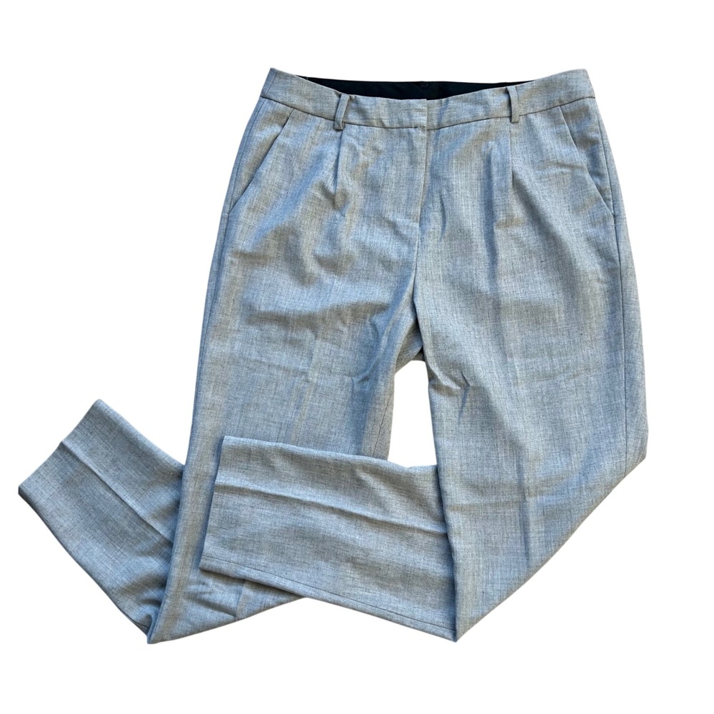Giordano Ladies Trousers Women 26 Grey Pleated Tapered Dress Pants Office Career